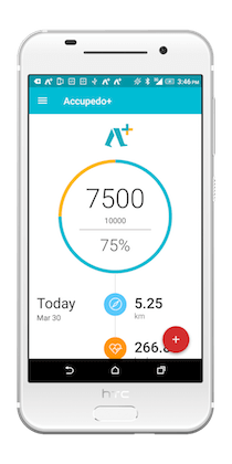Accupedo+ pedometer for Android phone